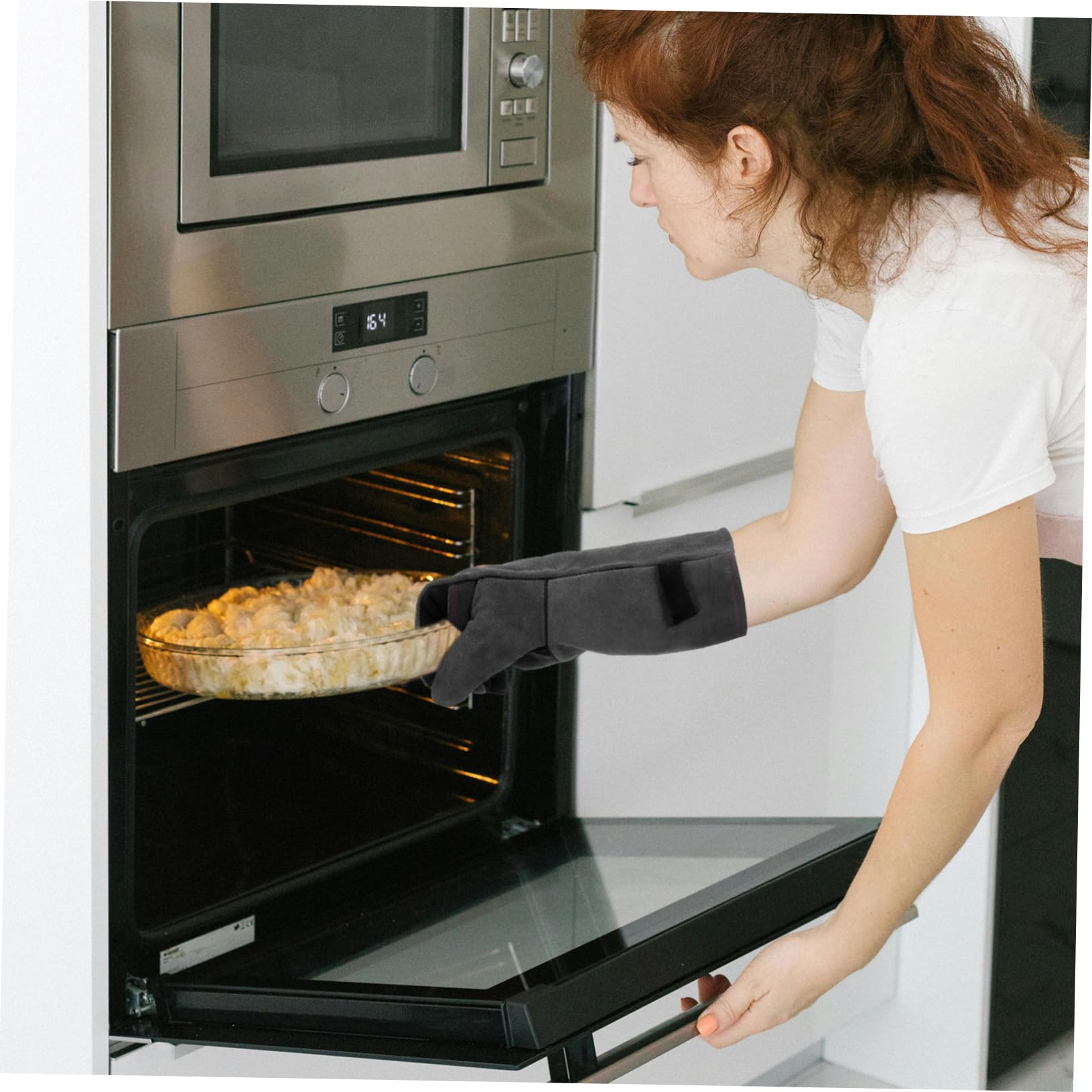 Artibetter Lederhandschuhe Hitzebeständig Für Küche Und Grill Feuerfeste Arbeitshandschuhe Mit Isolierendem Schutz Robuste Ofenhandschuhe Für Hohe Temperaturen