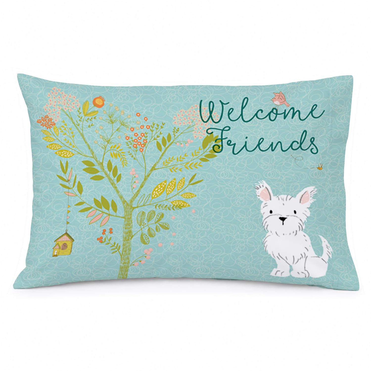 Taie d'oreiller Westie multicolore housse de coussin imprimée chien standard