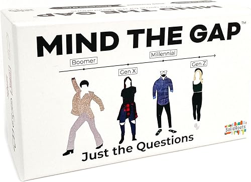 Mind The Gap Just The Questions, paquete de expansión con 1000 nuevas preguntas para todas las generaciones + 50 nuevas tarjetas de desafío