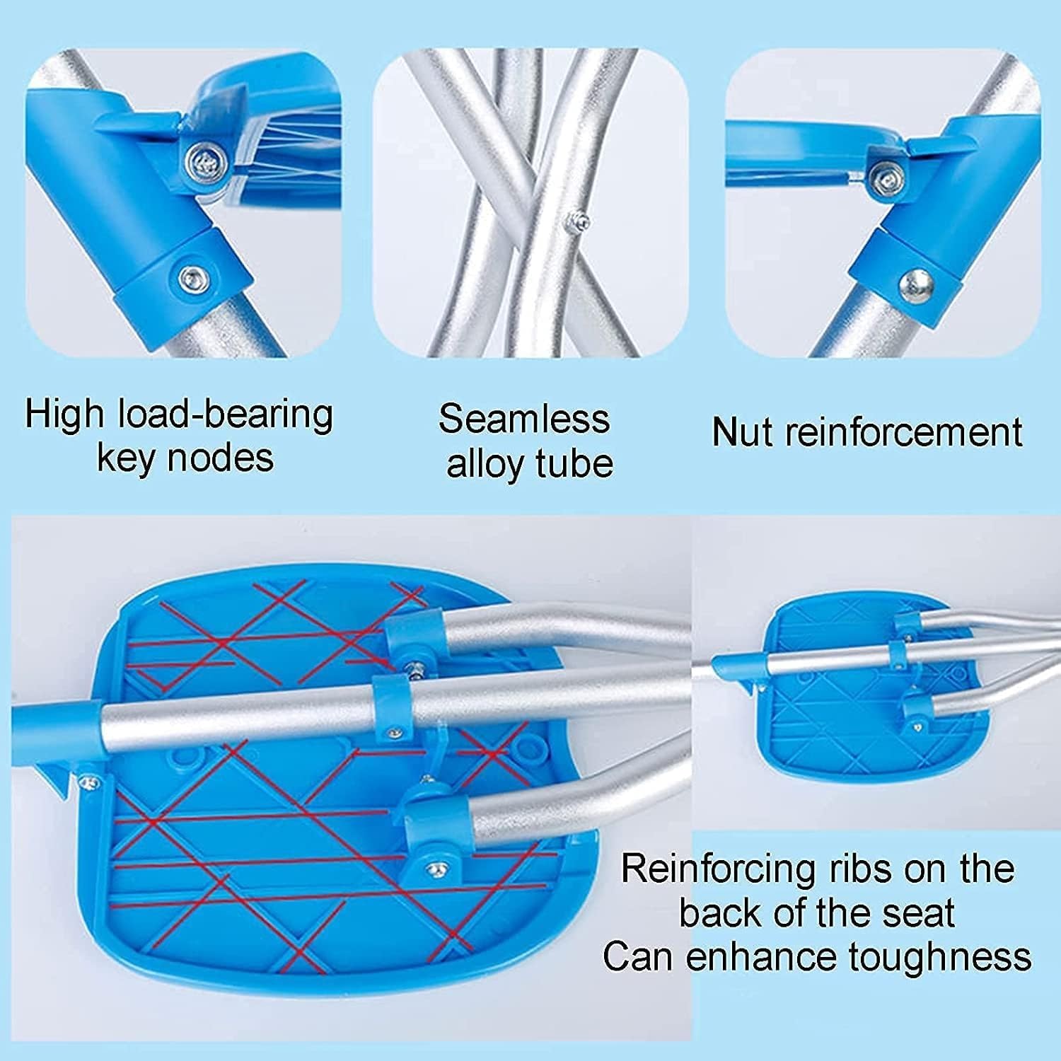 Taburete Plegable para Muletas Bastón para Trípode Bastón Ortopédico Ajustable A La Altura Ayuda para Caminar Silla Asiento Muleta Adecuado para La Pesca El Senderismo