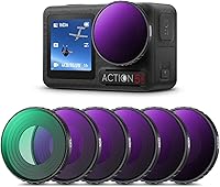 Vista 1 de K&F Concept Filtro ND Compatible con DJI Osmo Action 5 Pro/Osmo Action 4, Juego de 6 Filtros CPL ND8 ND16 ND32 ND64 ND256 Polarizador Filtro