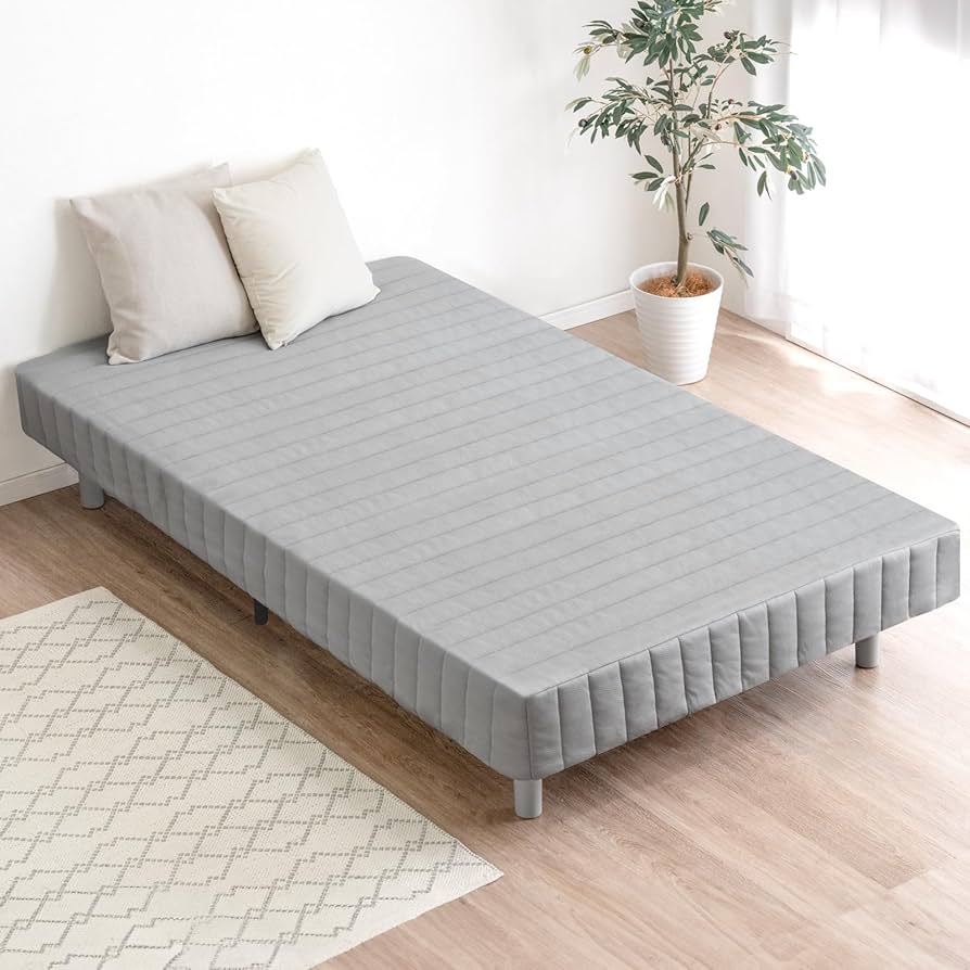 タンスのゲン 脚付きマットレス シングル 天然木スチール(98114)ホワイト タンスのゲン 脚付きマットレス シングル 脚付きマットレスベッド