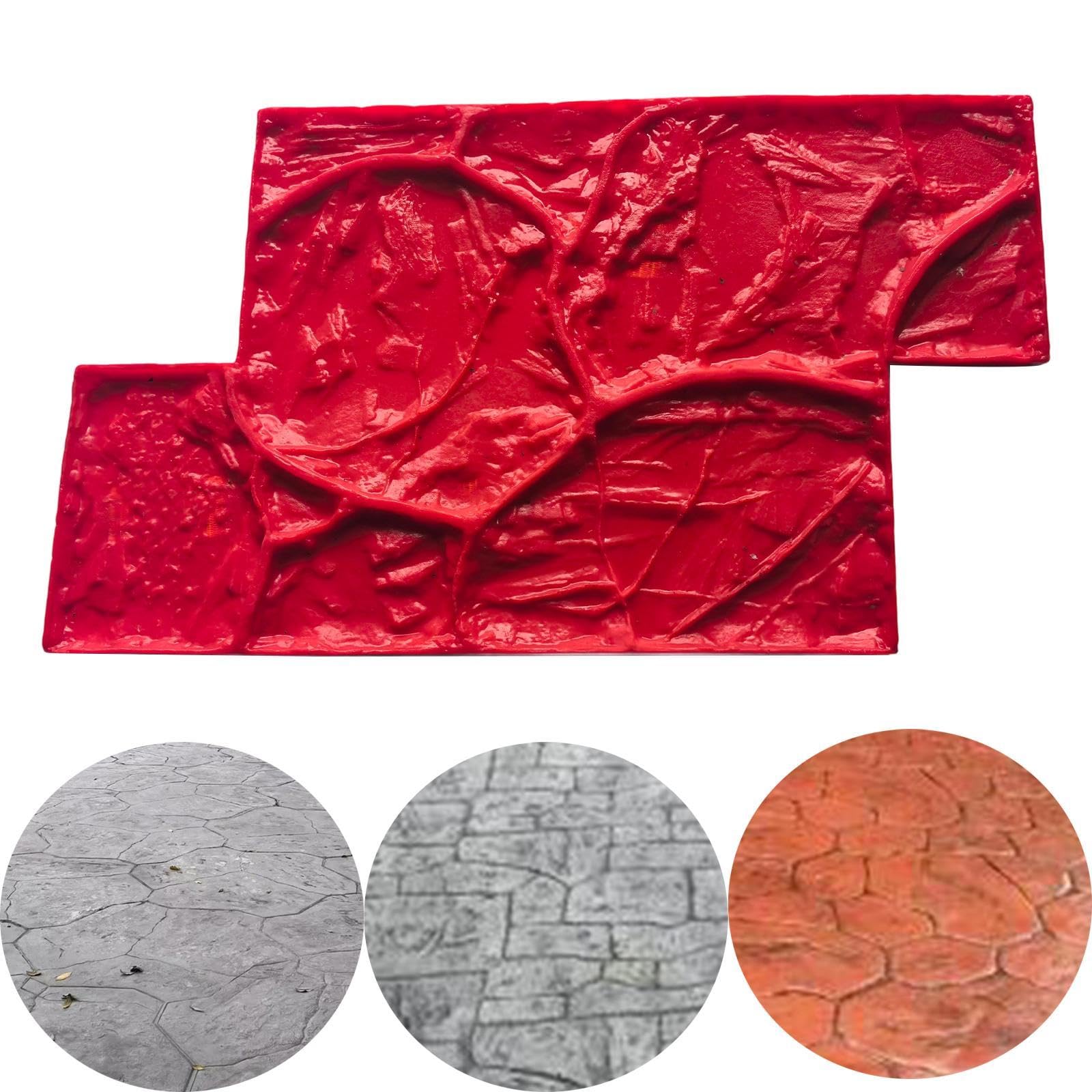 F Fityle Timbro per pavimento in cemento stromatolite con texture realistica in pietra, per tappetino da giardino con piastrelle da parete e percorso per prato, a