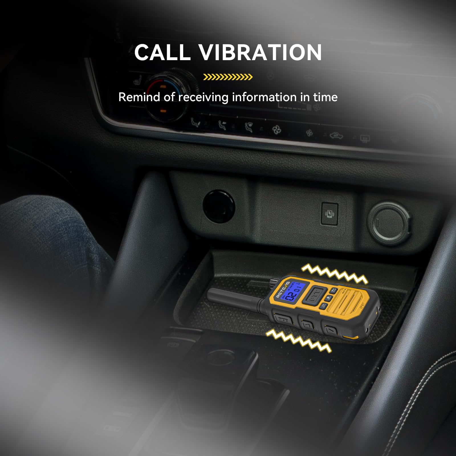 Retevis RB648 Plus Talkie Walkie Longue Portée, Radio Bidirectionnelle Étanche IP67, 2000mAh, Alarme d'urgence, Talkie-Walkie Professionnel de Mise à Niveau pour Le Camping (2 Pièces, Jaune)