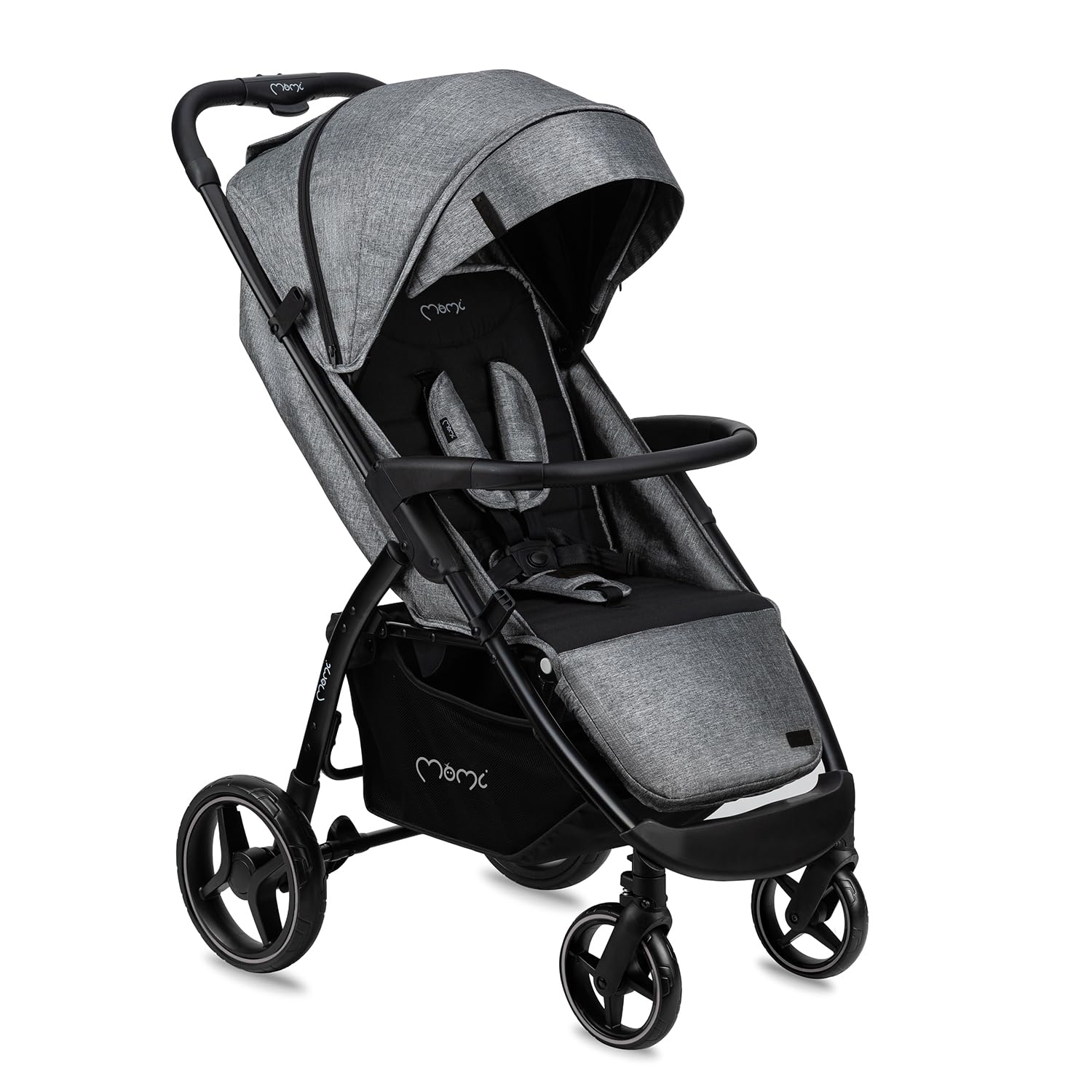 MoMi MIYA EVA Kinder-Buggy Kinderwagen ab 6. Monat bis 22 kg 5-Punkt-Sicherheitsgurt Einkaufskorb Fußsack Getränkehalterung Regenschutz Insektenschutz
