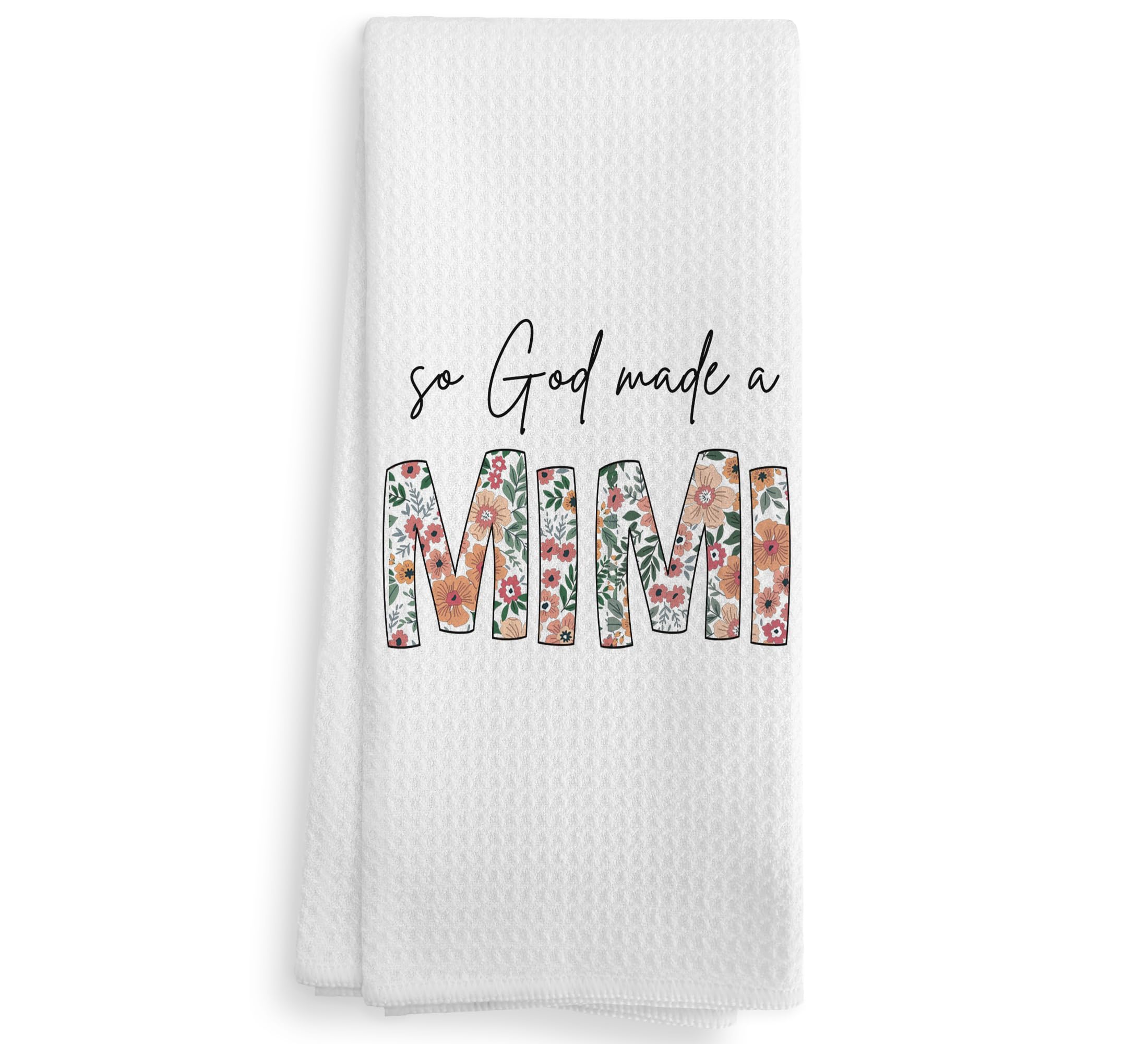 NOQL Mimi Kitchen Towels Dishcloths, Mimi Gifts for Grandma from Grandkids, Grandma Gifts, Make a Mimis Drying Cloth Hand Towels Tea Towels for Bathroom Kitchen, 16×24 Inches