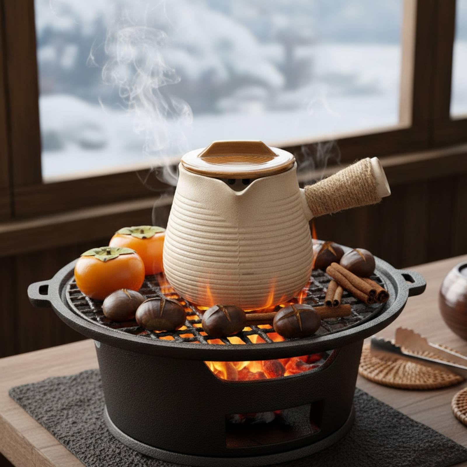 Amazon | KQFCAZRE 直火ティーポット 直火対応 炉辺裏茶壺 空焚き可 蓋