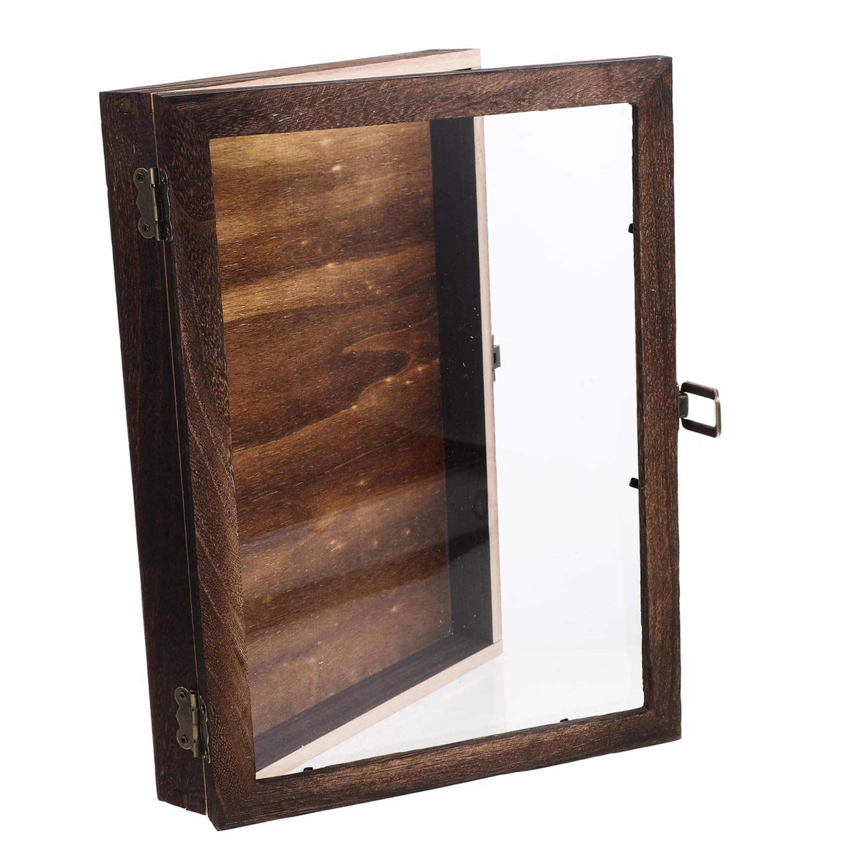 Vitrine pour objets de collection avec cadre en bois de qualité