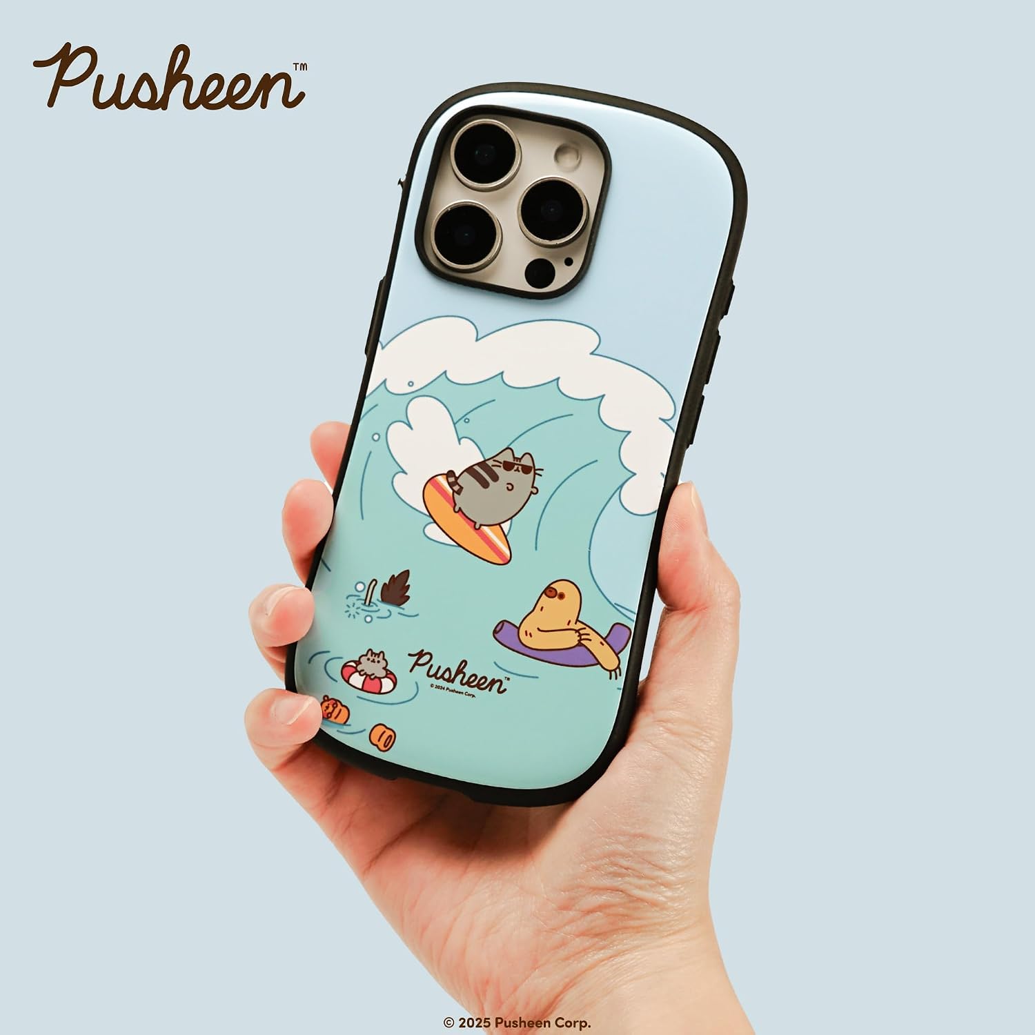 iFace Pusheen The Cat First Class MagSynq Case for iPhone 16 Pro Max [Compatible with MagSafe] - Cute Shockproof Dual Layer (Hard Shell + Bumper) Protective Aesthetic Magnetic Design - Summer