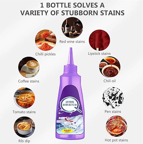 Miniatura 2 de Active Enzyme - Removedor de manchas para ropa, removedor rápido de manchas de lavandería, removedor de manchas de ropa con enzimas activas,