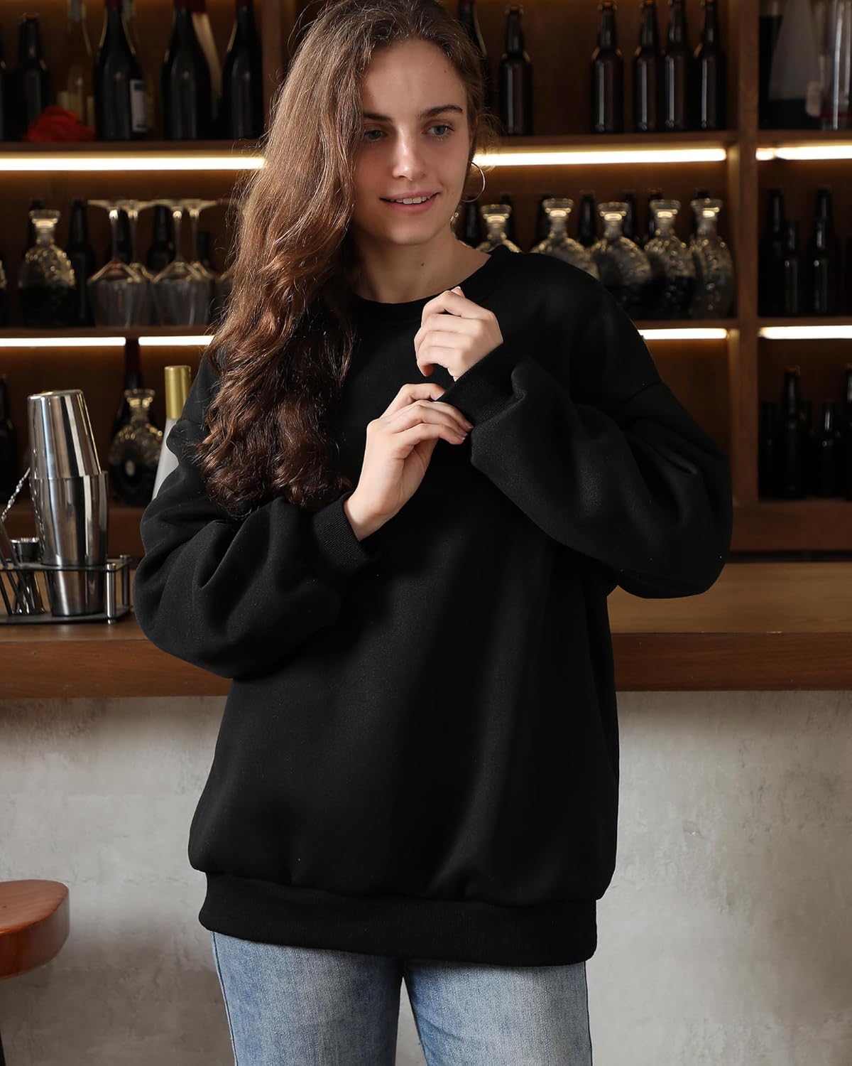 2 Pack Women Oversized Crewneck Sweatshirts Fleece Pullover Sweater Winter Fall Fashion Clothes 2026 - Image 6