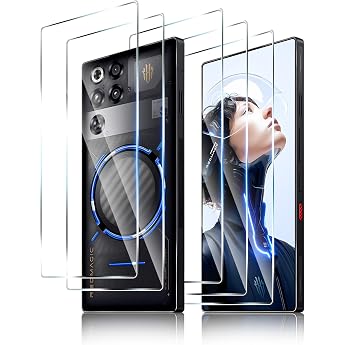 Screen Protector + Back Protection for ZTE Nubia Red Magic 11 Pro/11 Pro+ 9H Hardness Anti-Bubble Supports Fingerprint Sensor HD Clear 3 + 2 Pieces