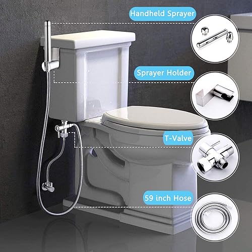 Miniatura 6 de Baño de mano 59 pulgadas 3 cabezas aluminio enema ducha limpiador - ducha sistema limpiador ducha enema sistema