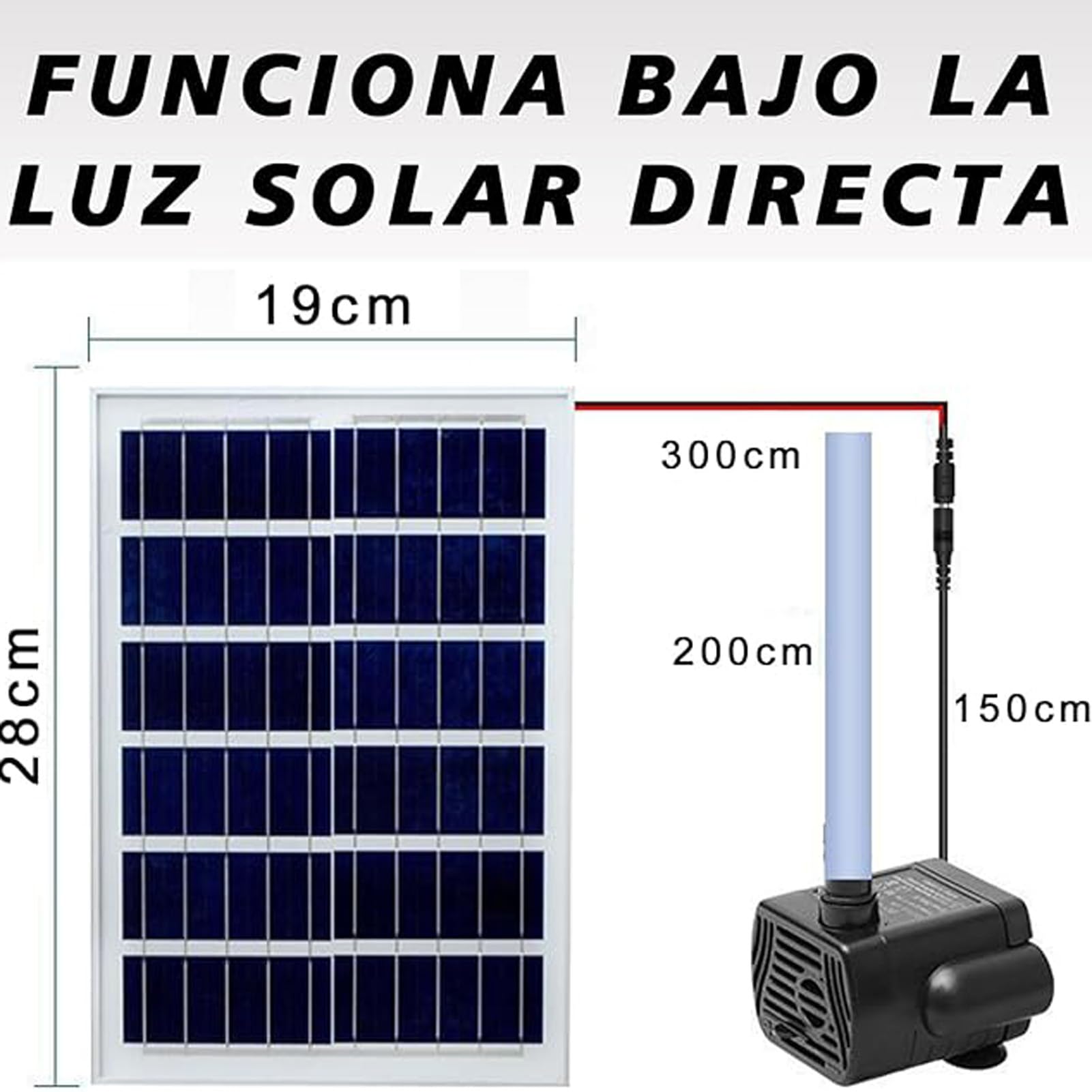 Kit Fontana in bambù, Fontana ad Acqua ad energia Solare con Pompa, Fontana Zen per Interni o Esterni, Effetto Acqua Corrente, per laghetto, Vasca in Pietra, Prato, Giardino, Cortile