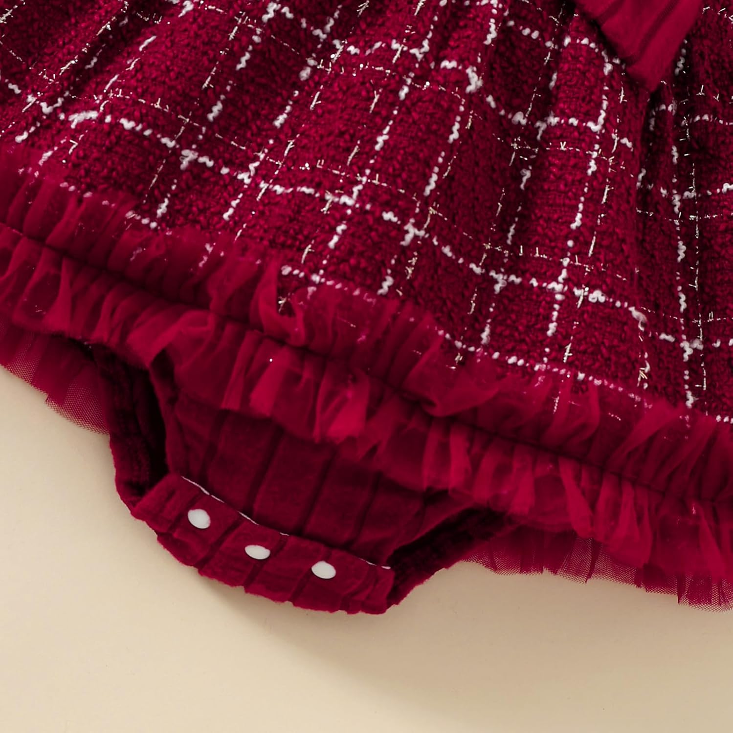 Newborn Baby Girl Clothes Long Sleeve Romper Dress Infant Lace Ruffle Fall Winter Outfit with Headbond - Image 6