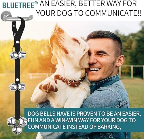 Vista 11 de BLUETREE Paquete de 2 timbres para perros de alta calidad, campanas ajustables para entrenar a tu cachorro de la manera fácil, 7 timbres extra