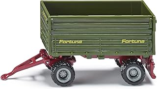 siku 1077, Zwei-Achs-Anhänger, Metall/Kunststoff, Grün, Seitlich kippbare Mulde