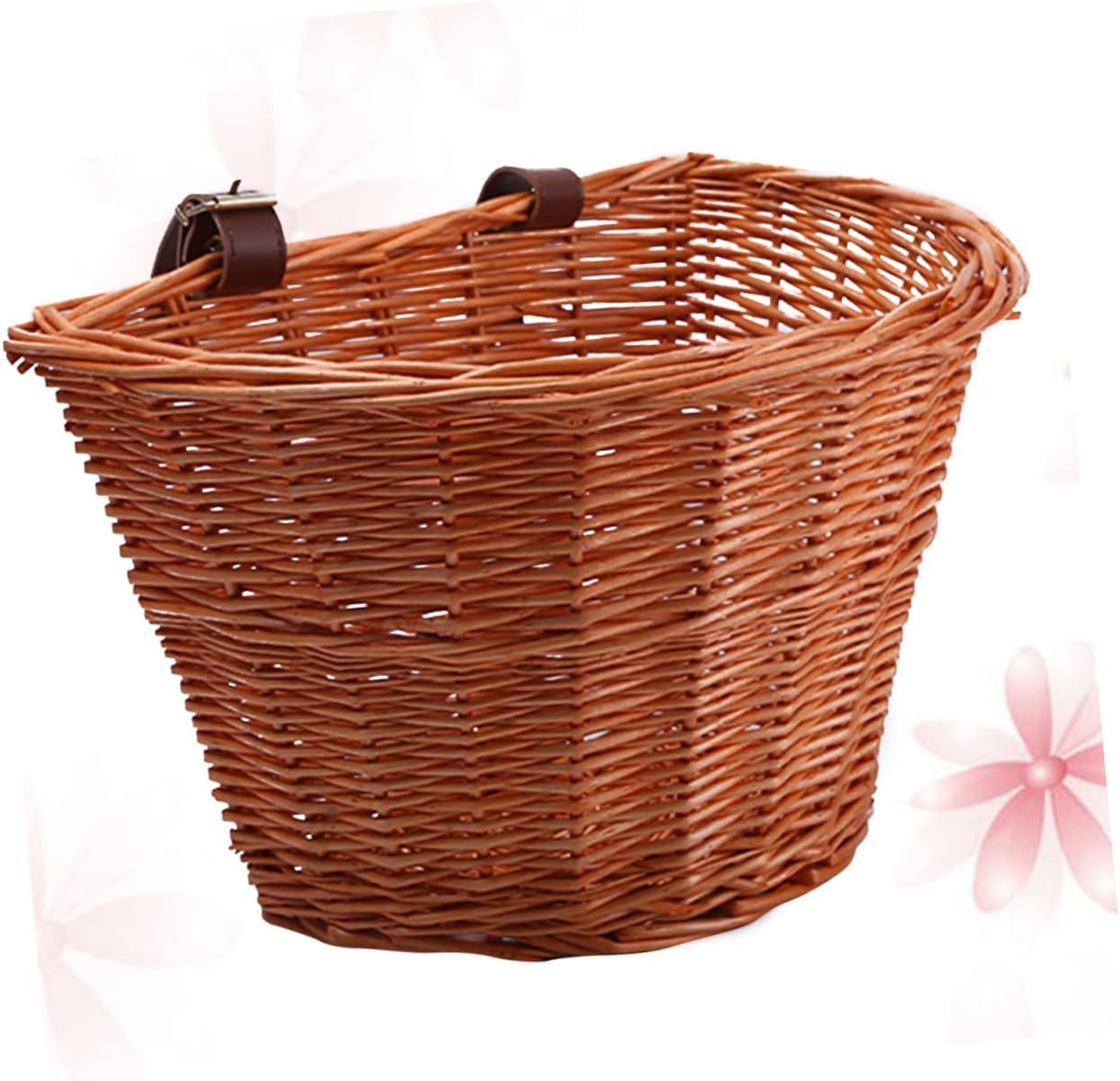 VANZACK Wicker Bike Basket Rear Bike Basket Front Quick Release Basket Back Bike Basket Handlebar Baskets Bike