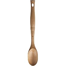 Le Creuset Revolution Solid Spoon, 12.5" x 2.5", Wood