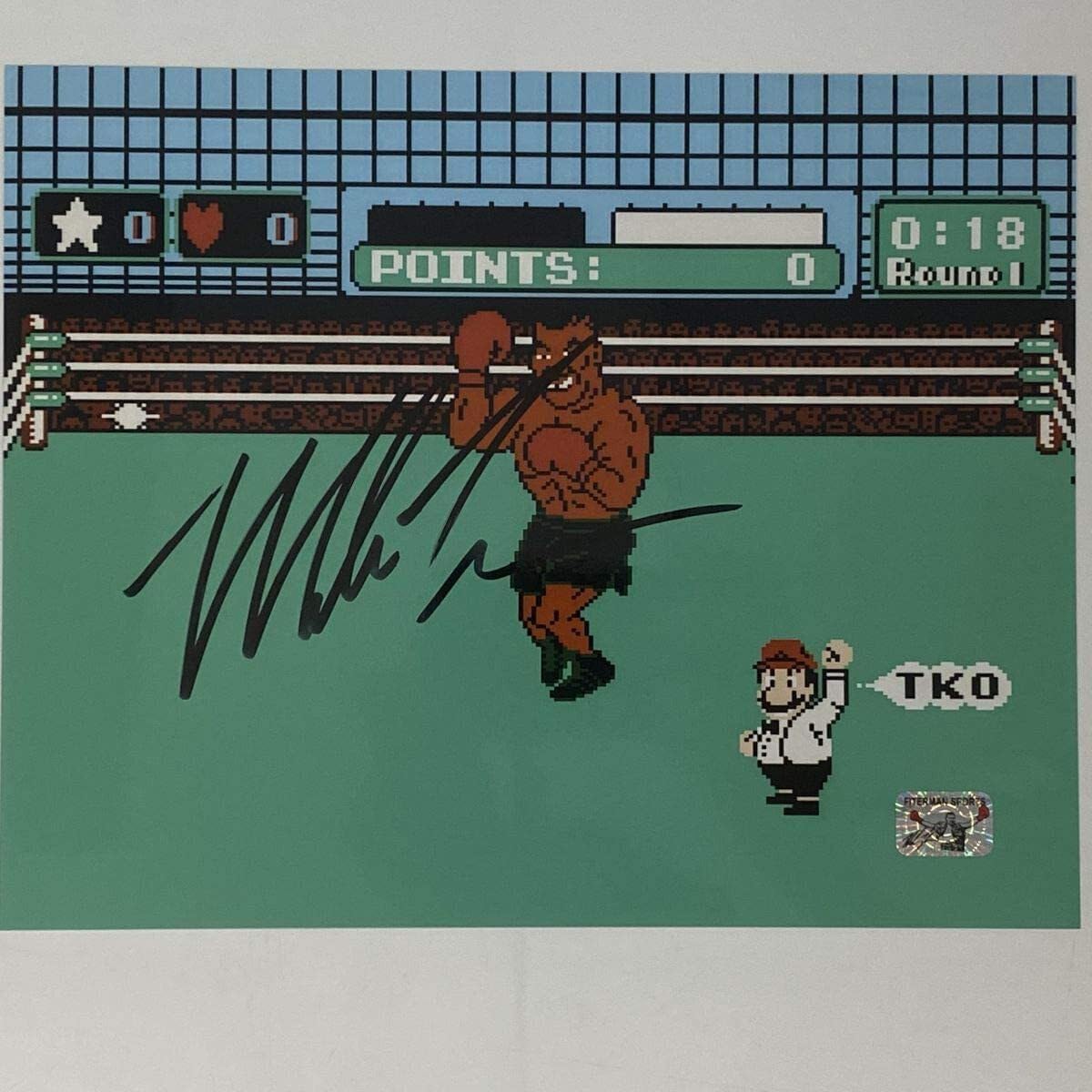 Autographed/Signed Mike Tyson Punchout Nintendo Video Game Boxing 8x10 Photo Athlete Hologram COA Thumbnail