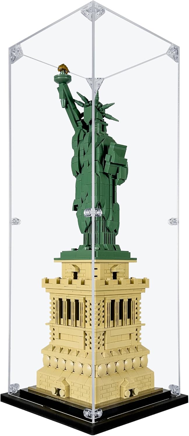 Acrylic Display Case Compatible for Lego Statue of Liberty #21042, Dustproof Display Case (Case Only) (Lego Sets are NOT Included)