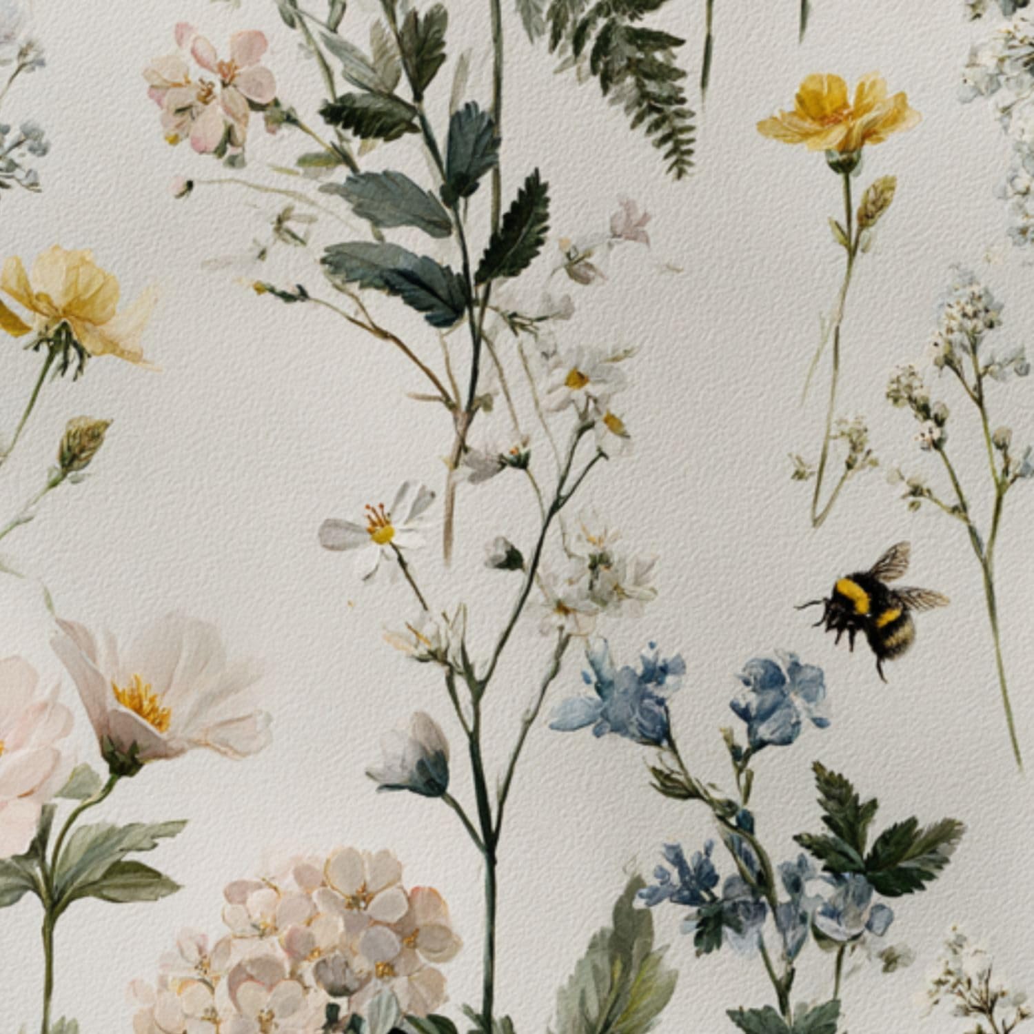 DERUINVAIO Self Adhesive Feature Removable Cottagecore Botanical Peel and Stick Vinyl Wallpaper Roll, Sticky Lining Paper for Bedroom, Living Room, Kitchen Walls