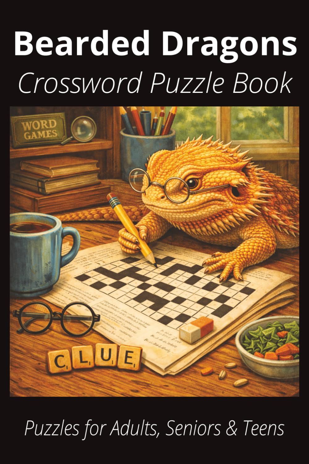 Bearded Dragons Crossword Puzzle Book: Easy-to-Read Crossword Puzzles About Bearded Dragons – Small Reptiles, Pets, Care, Fun Facts & More | 6x9”, 120 ... Lovers, Vacations, and Relaxing Moments