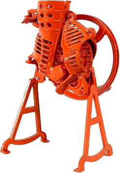 Manual Corn Sheller, Hand Crank Corn Thresher with Adjustable Size, Steel Heavy-Duty Corn Shelling Machine, Walnut Huller for Small Farm & Household Use Orange