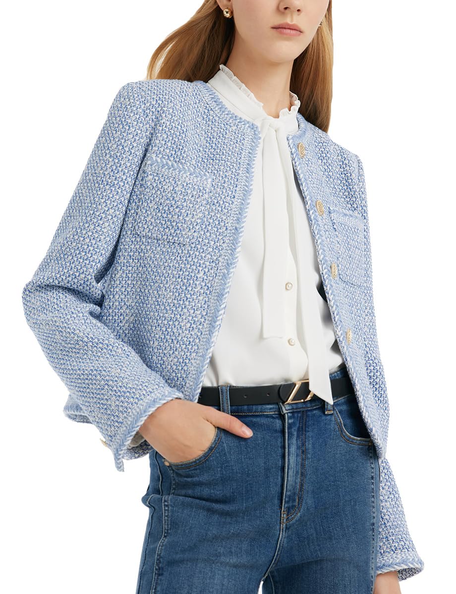 GOELIA 2026 Womens Casual Blazers Long Sleeve Work Office Open Front Suit Jacket Business Blaze