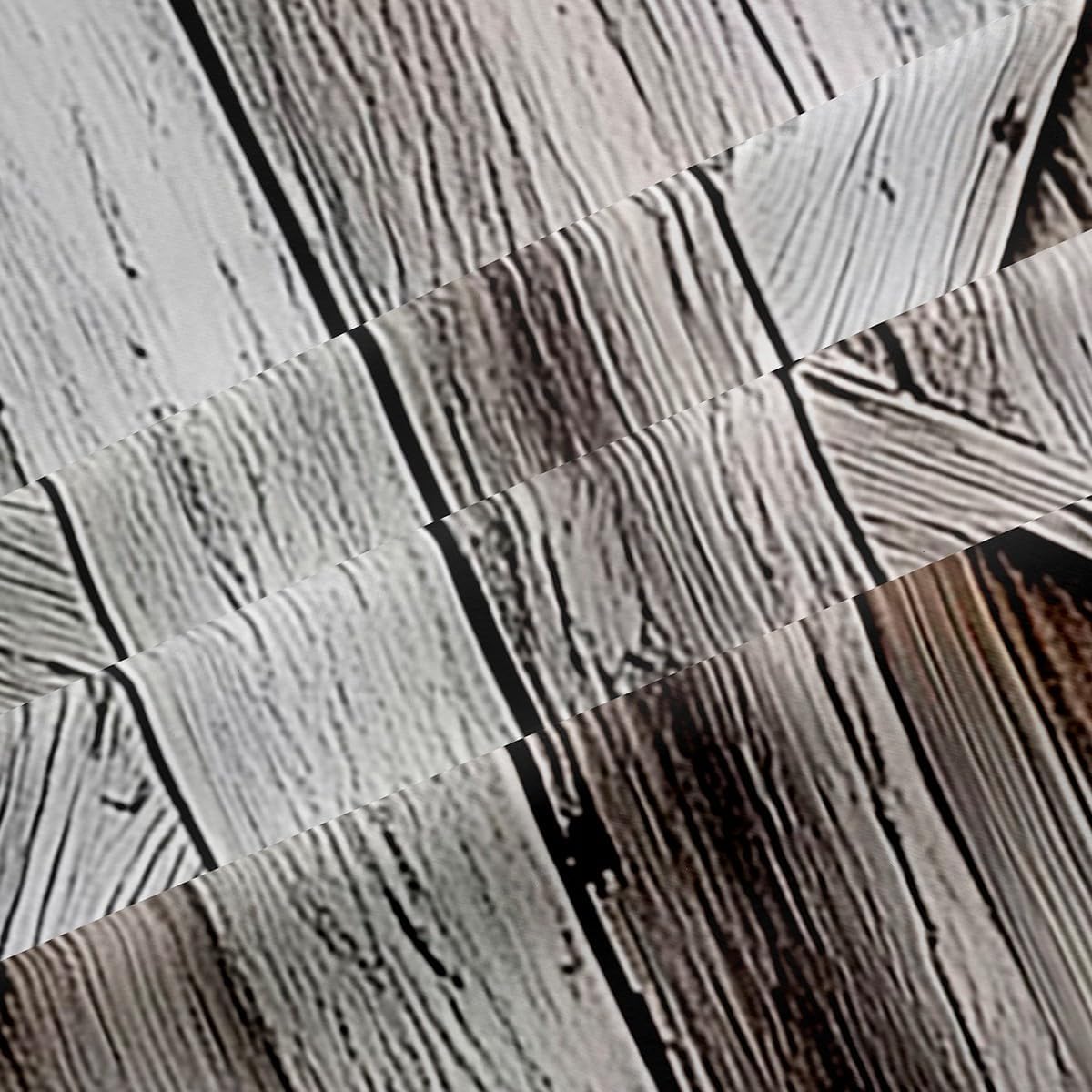 jejeloiu Grey Rustic Wood Door Window Drapes Boys Kids (2 Panels, 38 x 54 Inch) Wood Grain Blackout Shades Window Treatments Farmhouse Western Village Rural Curtains Room Darkening Curtain