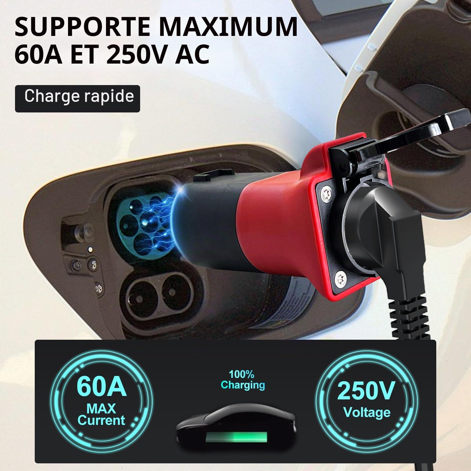 Adaptateur MG4 V2L Type2 vers adaptateur Schuko 16a 3,5kw 230V, compatible avec les modèles MG4, MG5, MG ZS et MG MARVEL R, pour l'alimentation en camping, en voyage et en conduite autonome