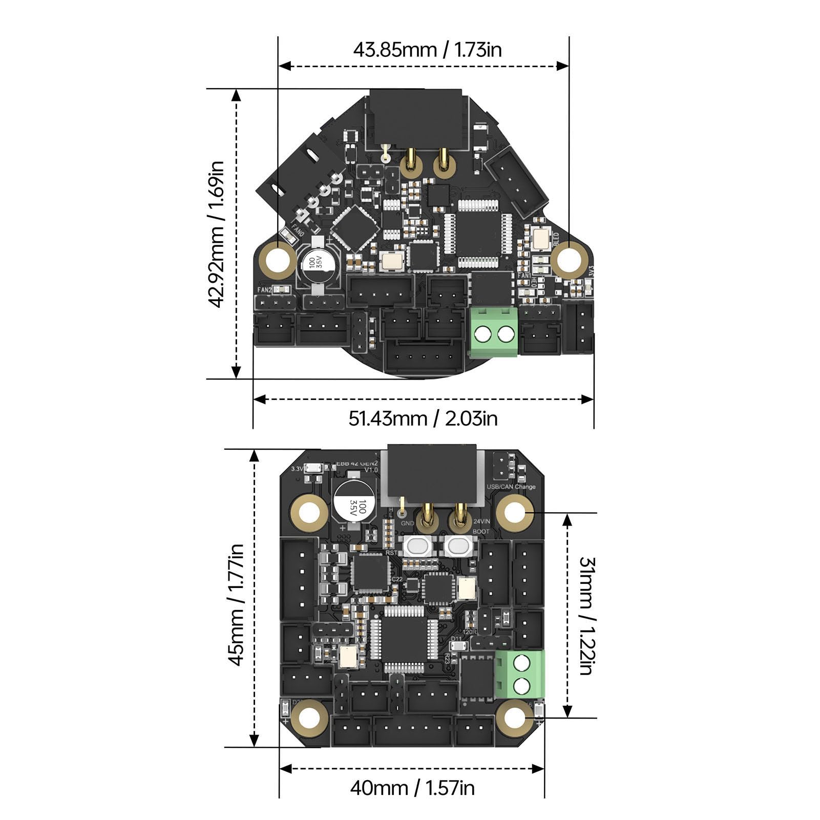 Płytka PCB dla Głowicy Narzędziowej z Wyjściem na Extruder do