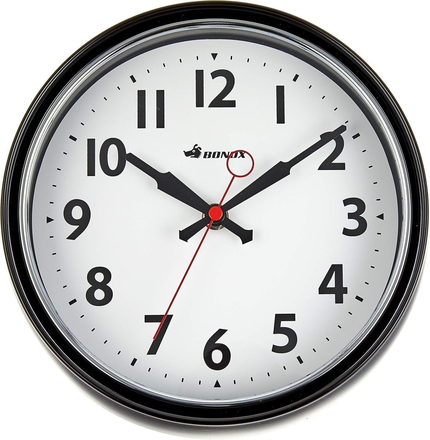 Dulton S426-207BK Wall Clock, Black, Choose from Colors to Match Your Impressions of Your Room, Wall Clock, Diameter 8.3 inches (210 mm), Depth 2.6 inches (65 mm)