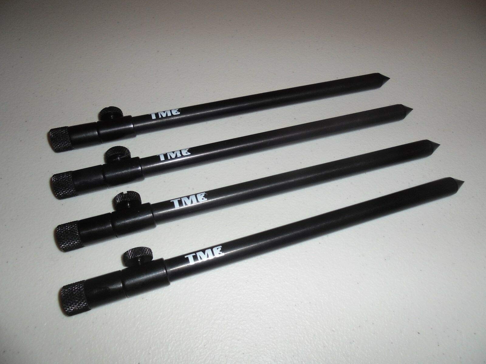 Tmc Multicolor 4 X Aluminium Bank Sticks 25-45 Cm's. Rod Rests, Buzz Bar, Alarms. 16Mm