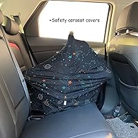 Vista 6 de Fundas de asiento de automóvil para bebés – Funda multiusos para lactancia, toldo para asiento de automóvil, cubiertas para cochecito de bebé