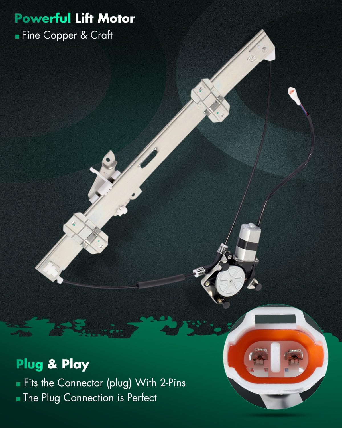 SCITOO 741-974 30021420 8340265D10 Front Driver Side Window Regulator W/Motor Compatible for Suzuki Grand Vitara 1999-2005 for Suzuki XL-7 2002-2006