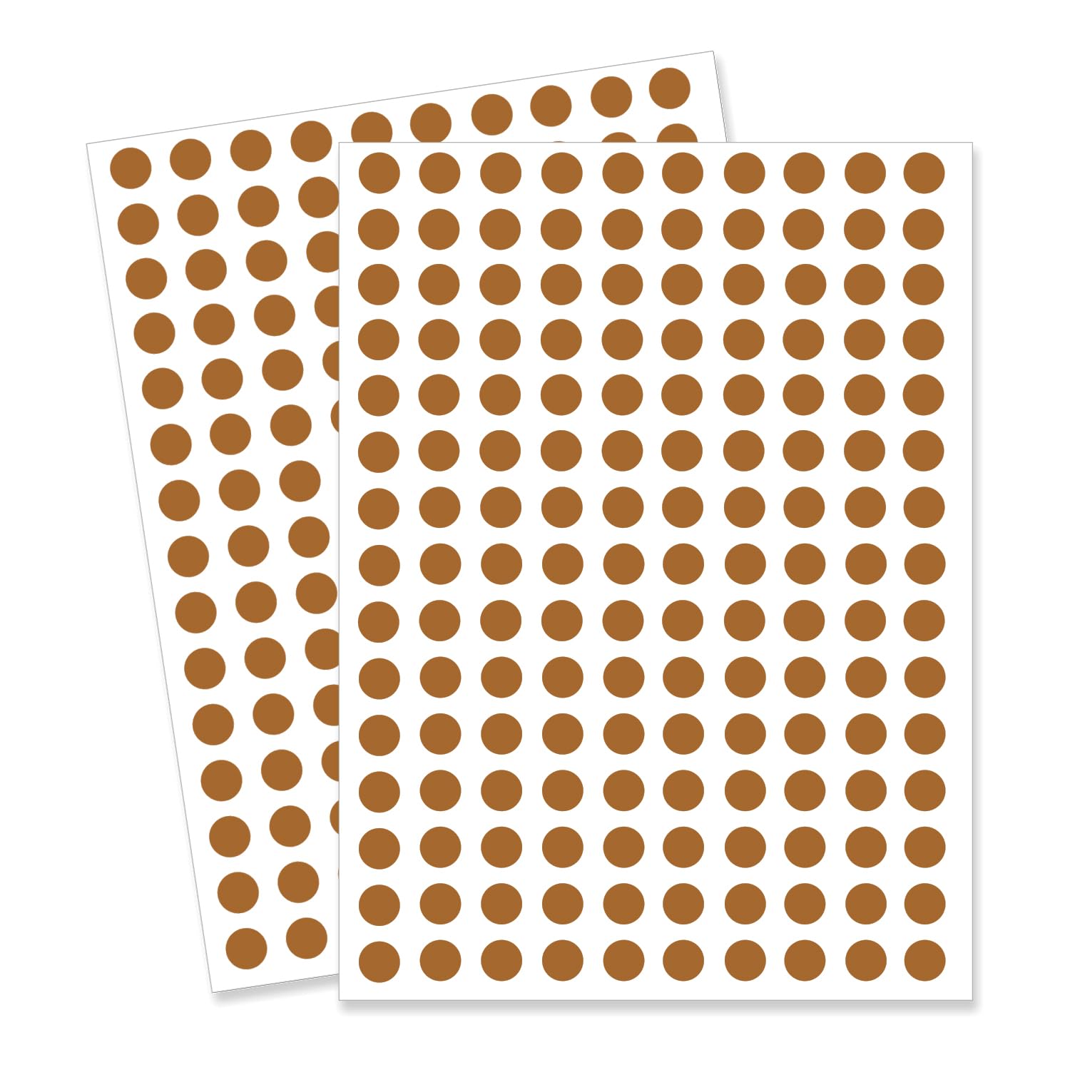 Yeachlaing 0.25 Inch Round Permanent Adhesive Color-Code Dot Stickers,Brown,Pack of 1800