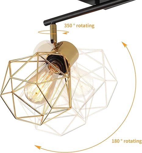 Miniatura 2 de SEEBLEN Moderno kit de iluminación de 4 luces para rieles de pared, techo, luz de techo direccional para cocina, comedor, sala de estar, pasillo,