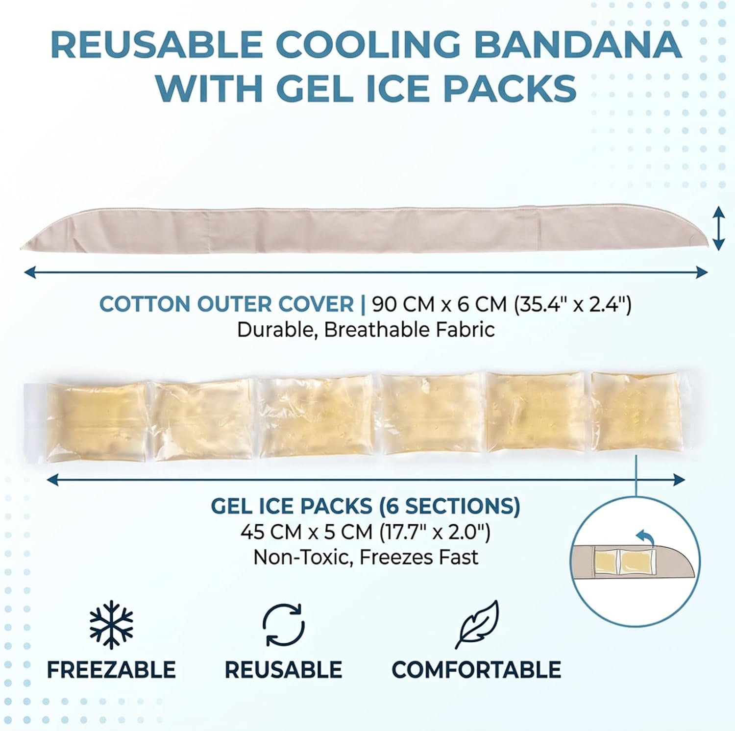 Cooling Neck Wrap with Reusable Gel Ice Pack
