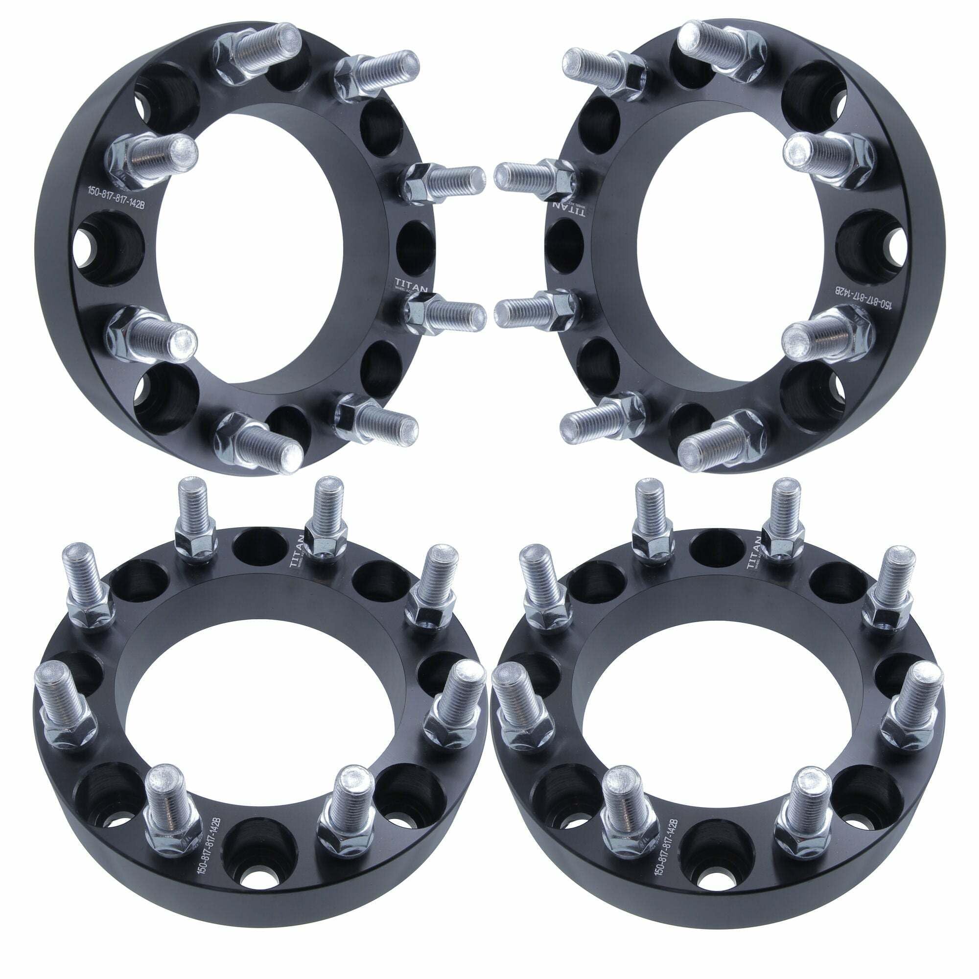 1.5" 8x6.5 Wheel Spacers - Fits Chevy 2500 HD Silverado Avalanche Express Van C K 3500 Suburban - 1.5 Inch (38mm), 8x165, 14x1.5 Studs - Set of 4 -