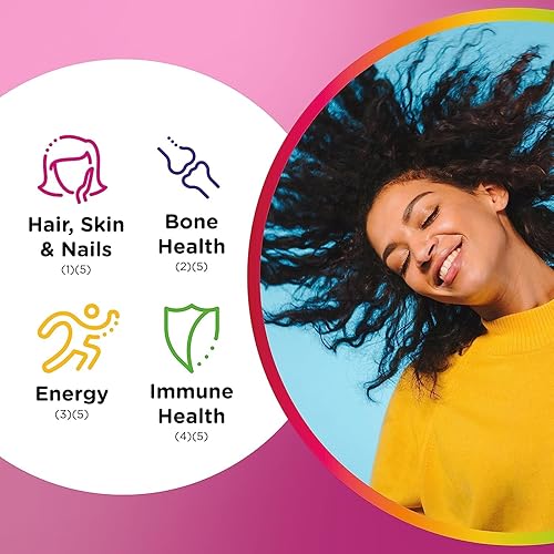 Miniatura 4 de Centrum MultiGummies Multi+ Beauty Multivitamínico de doble acción, especialmente diseñado con biotina para un cabello, piel y uñas saludables,