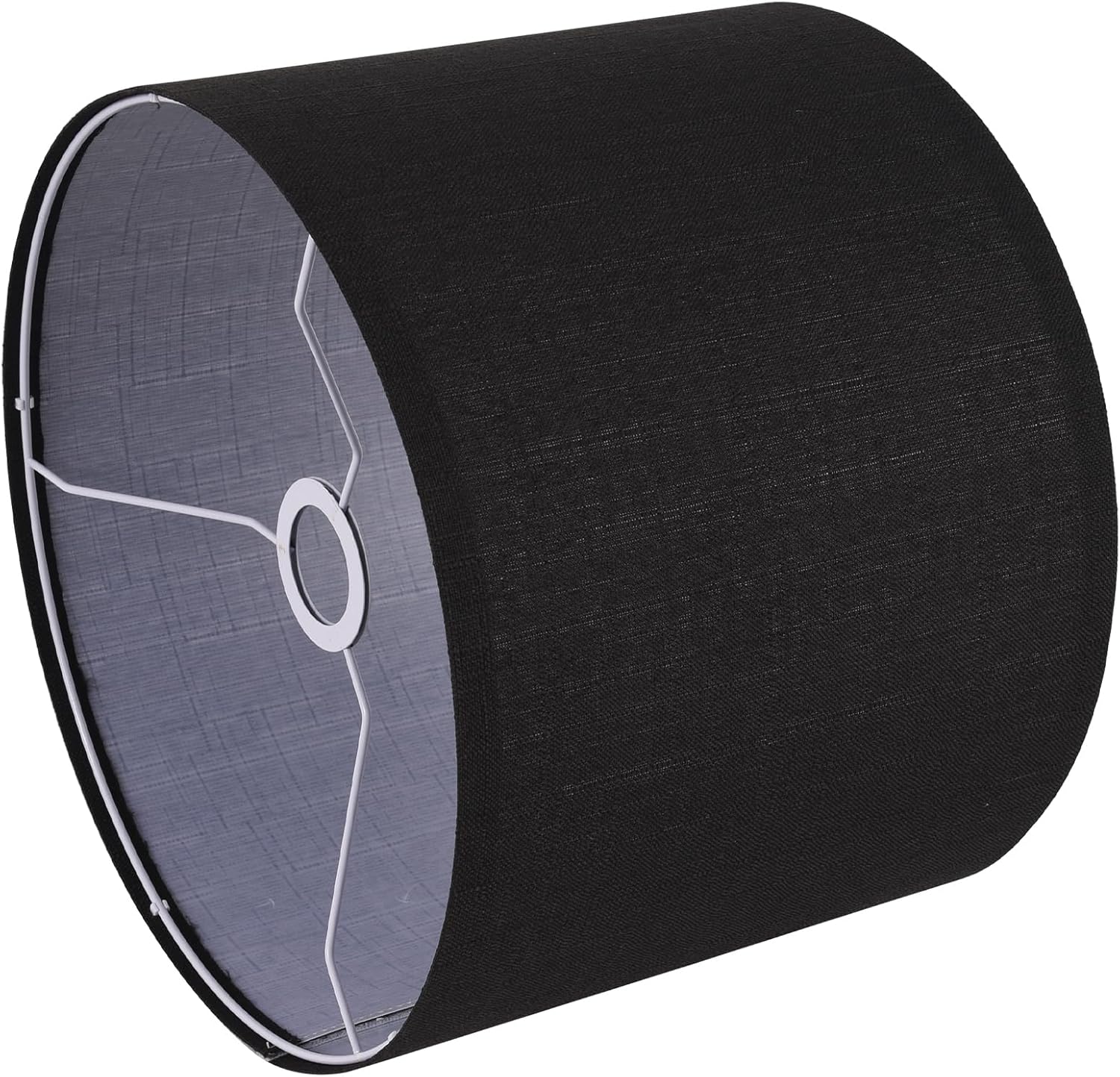 Black Lamp Shade, Large Drum Lampshade 13in Top x 13in Bottom x 10in ...