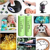 Vista 5 de JINTION Baterías recargables AA de 1.2 V NiMH 2000 mAh doble A batería recargable para dispositivos domésticos y luces solares, precargadas