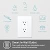 Enchufe Inteligente Kasa KP200, Enchufe WiFi de Pared para Hogar Inteligente | Compatible con Alexa, Google Home, Sin Hub, Control Remoto, Certificado ETL, Blanco, 1 Pack 5