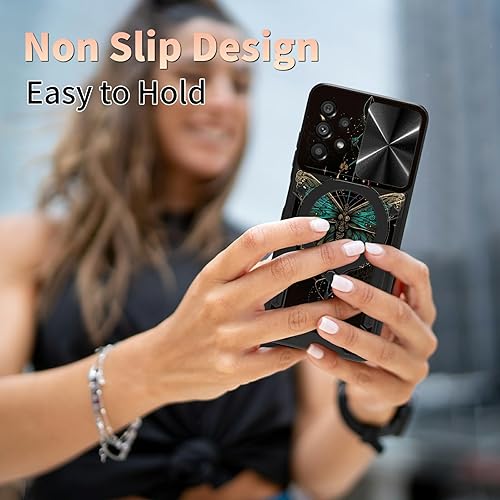 Miniatura 6 de Funda con función atril para Samsung Galaxy A53 5G con protector de pantalla, cubierta de cámara deslizante incorporada con soporte de anillo