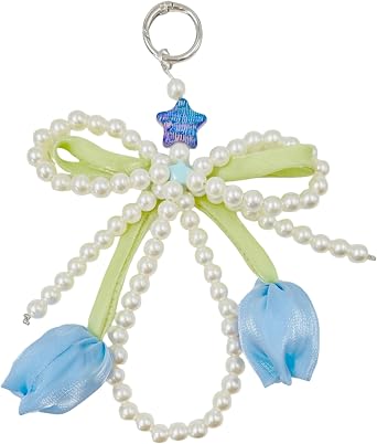 LRTJ Cute Tulip Keychain,Flowers Bag Charms for Handbag for Women,Purse Charms for Tote Bag
