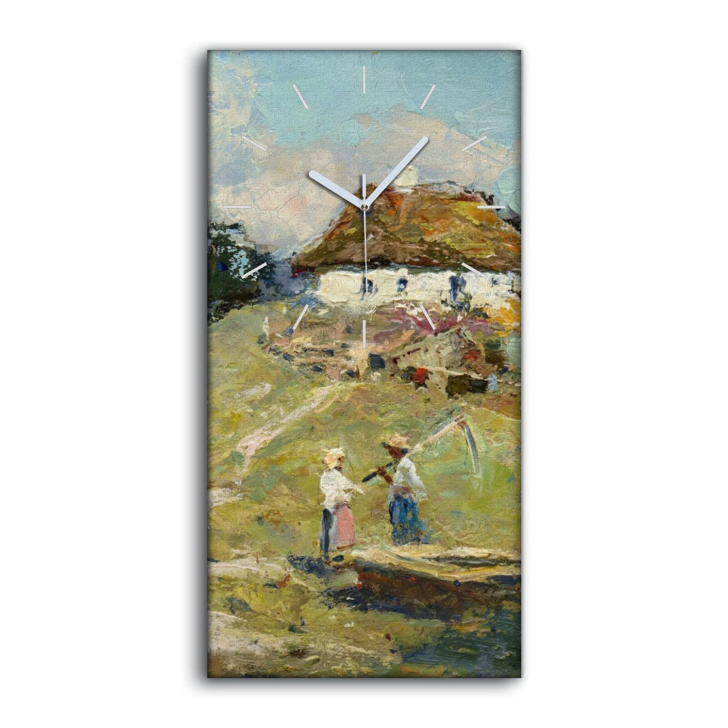 Horloge sur Toile Deco Salon Chambre Art Moderne 30x60cm