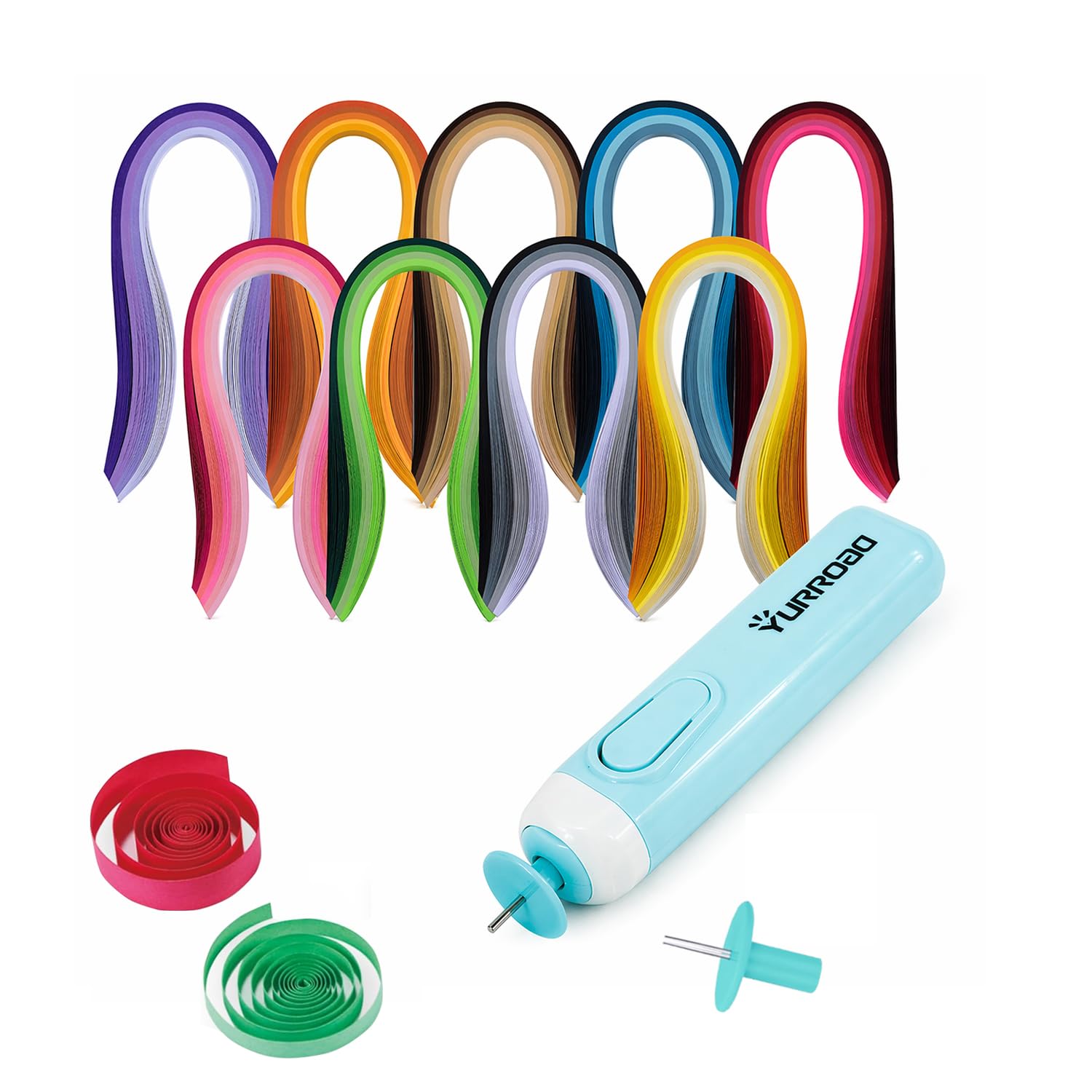 Bandes papier quilling 120g et outil de roulage 2 en 1 pour loisirs créatifs