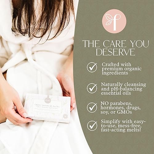 Miniatura 3 de Femallay Supositorios de limpieza vaginal de aceite de lavanda y árbol de té para higiene, 100% naturales para el cuidado femenino, ideal para