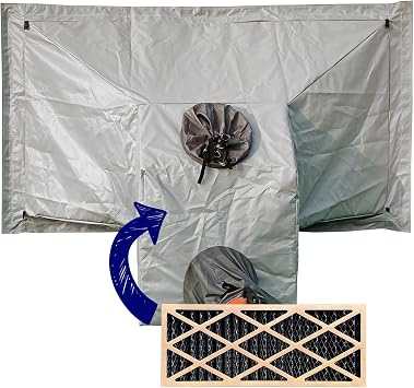 Sewinfla Waterproof Airtight PVC Net Cloth Booth Oversized Exhaust Ventilation Device for Indoor - Only Applicable to Sewinfla Airtight Inflatable Paint Booth